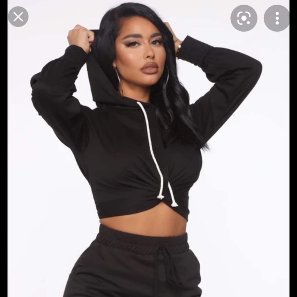 Fashion Nova knotted sweater and skirt set